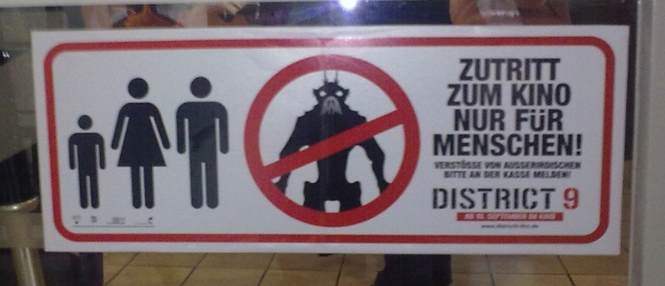 District 9 - Zutritt zum Kino nur für Menschen! District 9 - Zutritt zum Kino nur für Menschen!